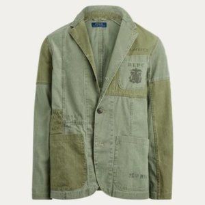 Polo Ralph Lauren Men XXL Twill Patchwork Classic Fit Sport Coat - Green